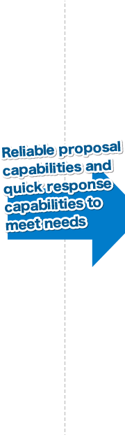 Reliable proposal capabilities and quick response capabilities to meet needs